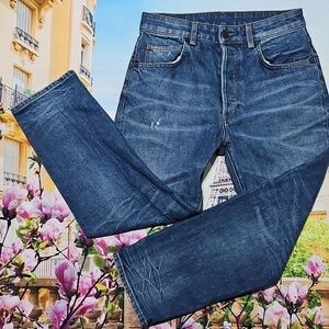 6397 Dark Blue High Rise Jeans‎ Button Fly Size 26